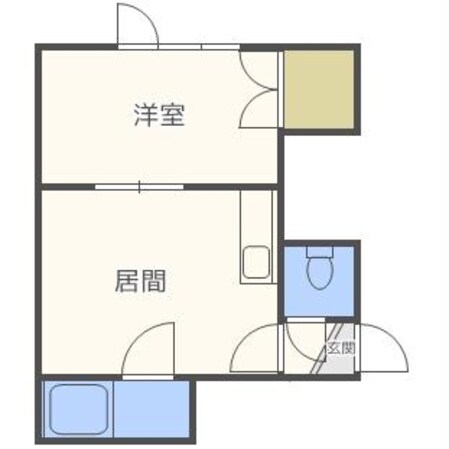 ヒュース平岸Ｂ棟の物件間取画像